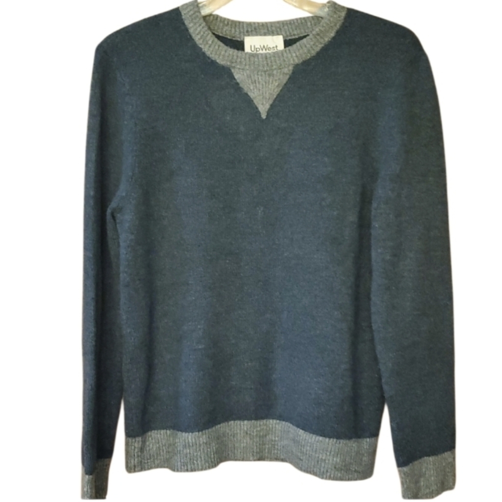 Up West Super‎ Soft Blue & Gray Cozy Sweater Unisex